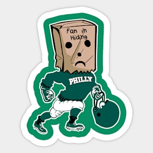 Philadelphia Fan In Hiding Sticker